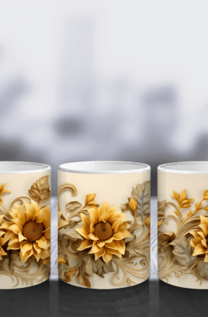 SunflowersWhiteMug1