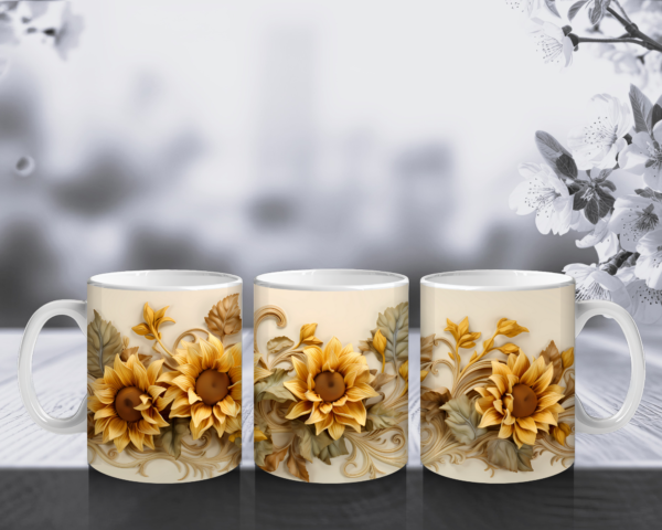 SunflowersWhiteMug1